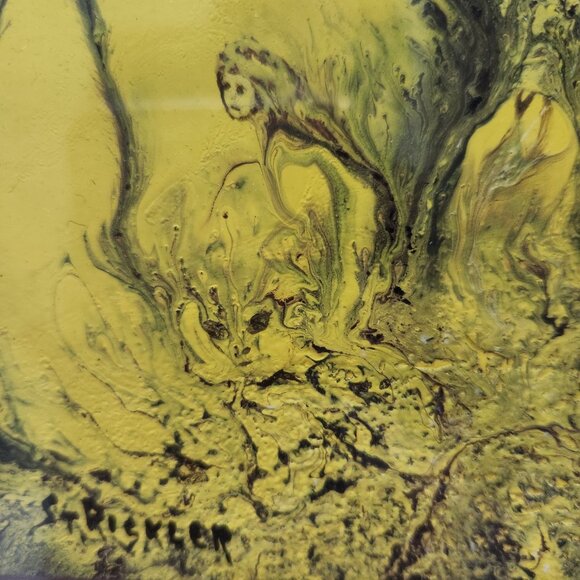 Small Framed Fluid Art Acrylic Pouring Abstract Painting - Picture 4 of 5